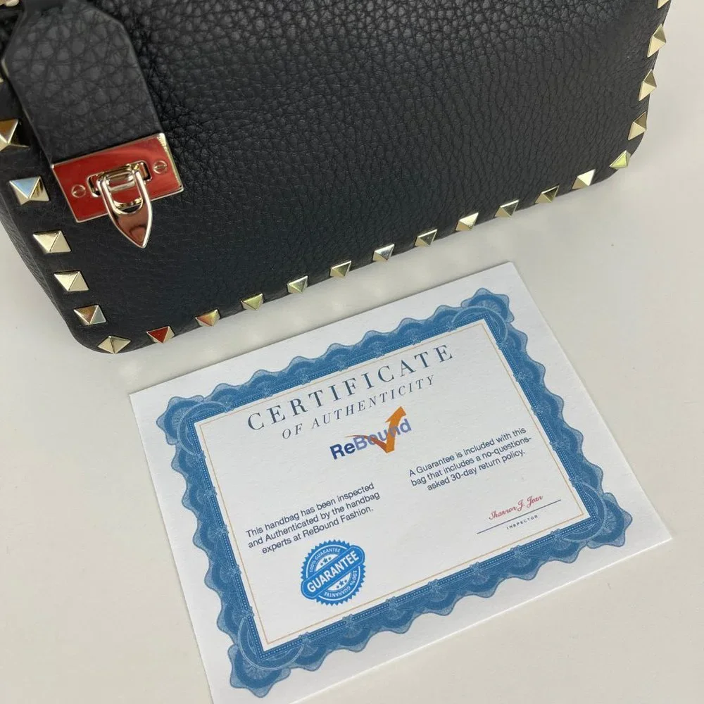 New Valentino Small Rockstud Grainy Calfskin Shoulder Bag - Picture 5 of 11
